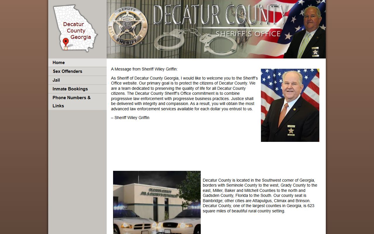 Decatur County inmate population sheriff office source for jail search